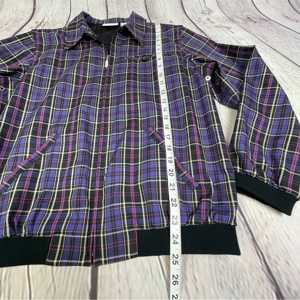 LIZGOLF / LIZ CLAIRBORNE lightweight plaid full zip golf jacket, size M - Picture 14 of 15